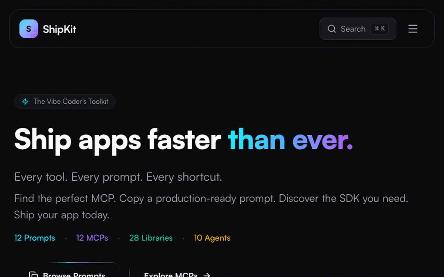 ShipKit — The Vibe Coder's Toolkit
